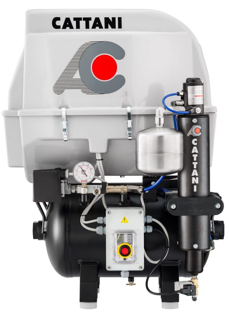 [2851] Cattani Kompressor AC100Q Mürasummutiga  2C230V / 013150 /